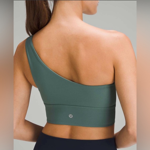 NWT Lululemon Align Asymmetrical Sports Bra Medium Forest Color Size 10 - Picture 4 of 9